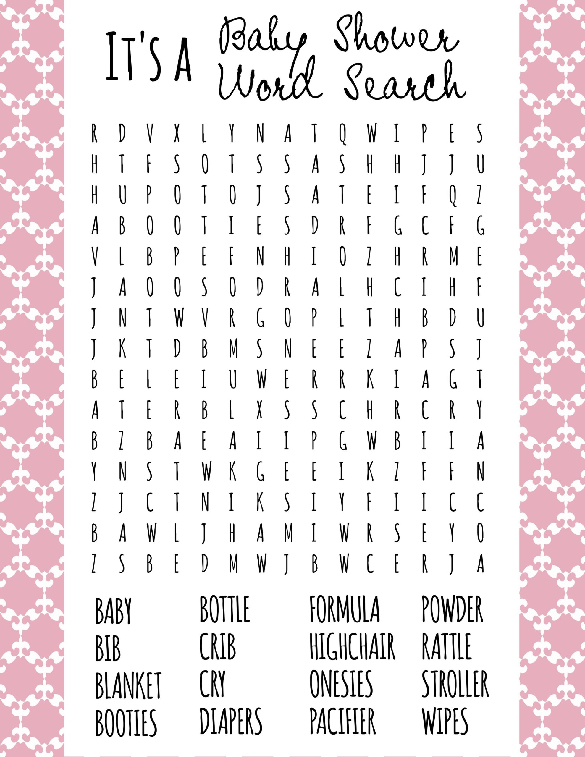 free printable baby shower games free printable baby shower games