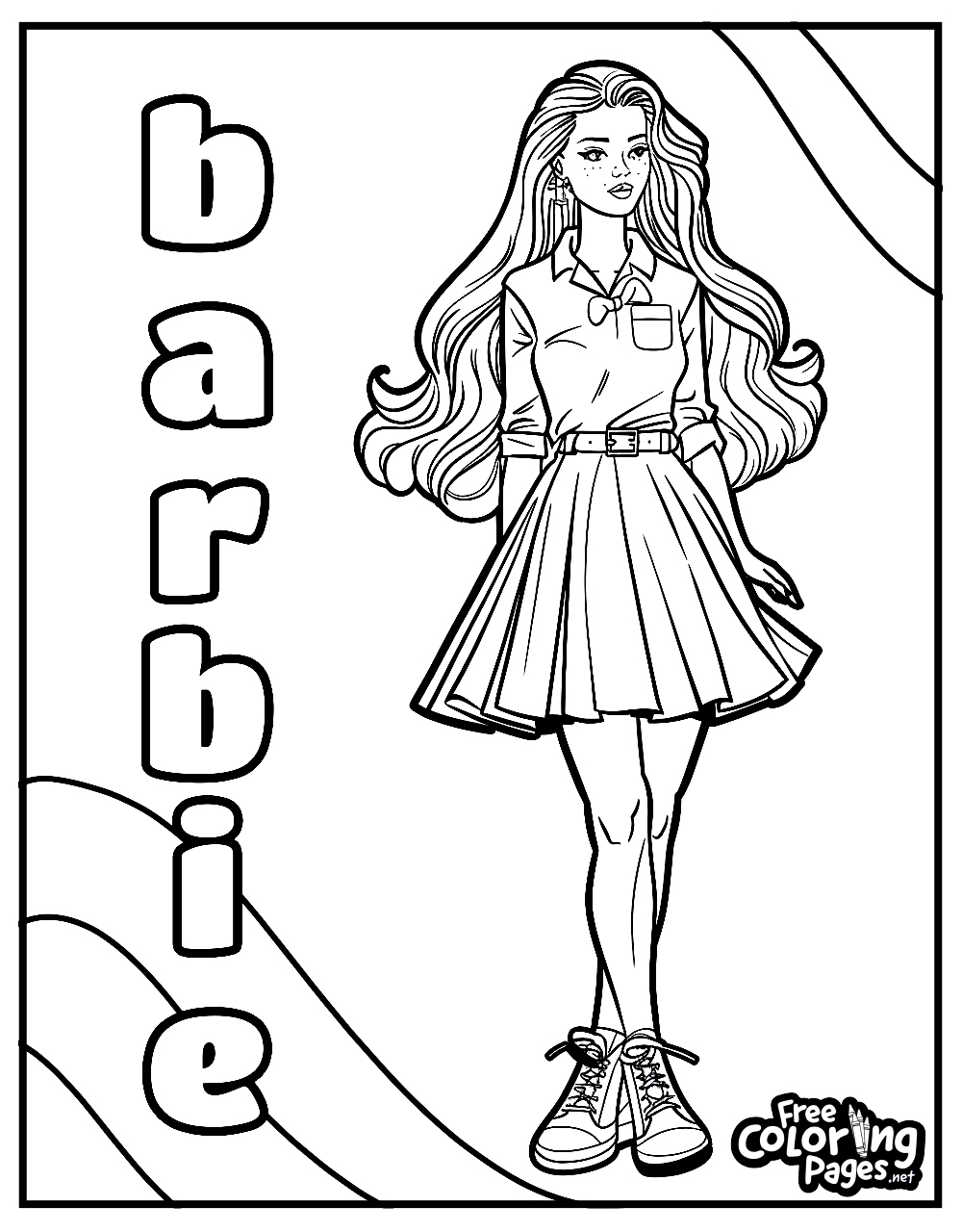free barbie coloring pages printable