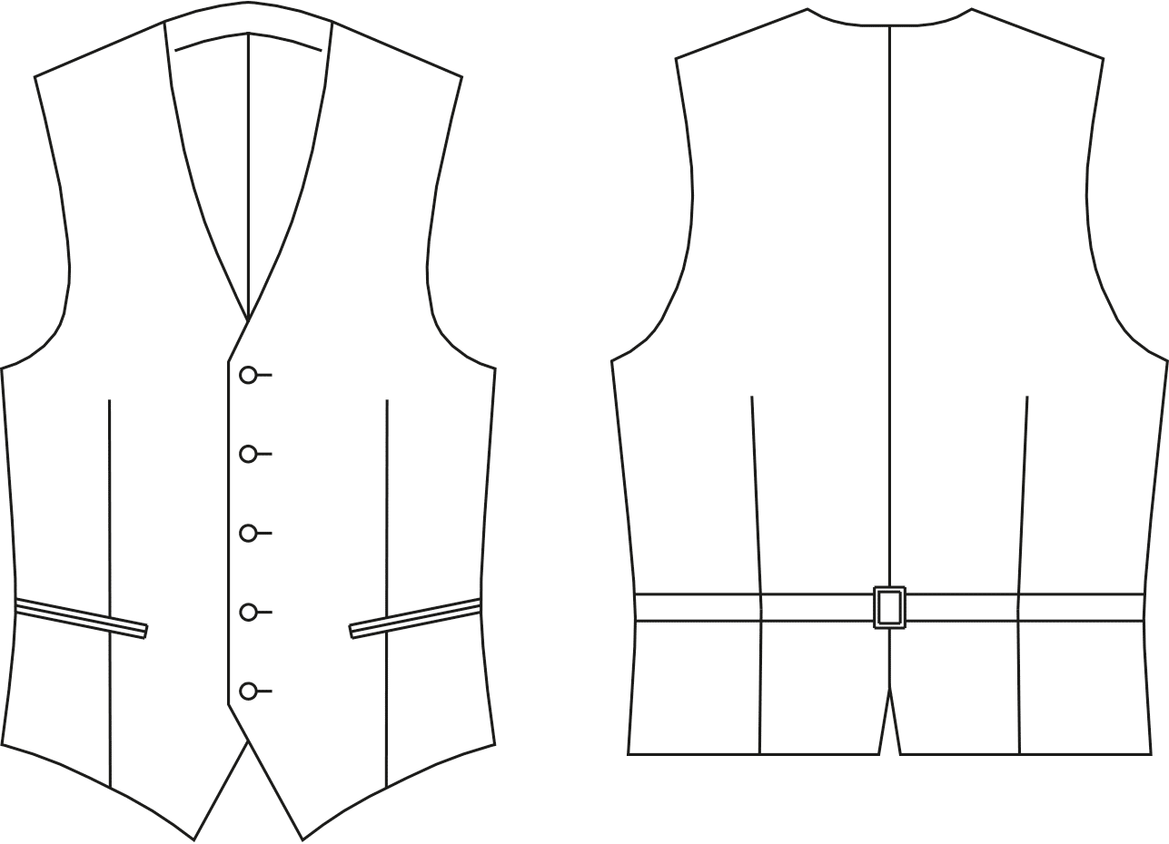 Basic Pattern Block Men s Vest Basic Pattern Block Men s Vest