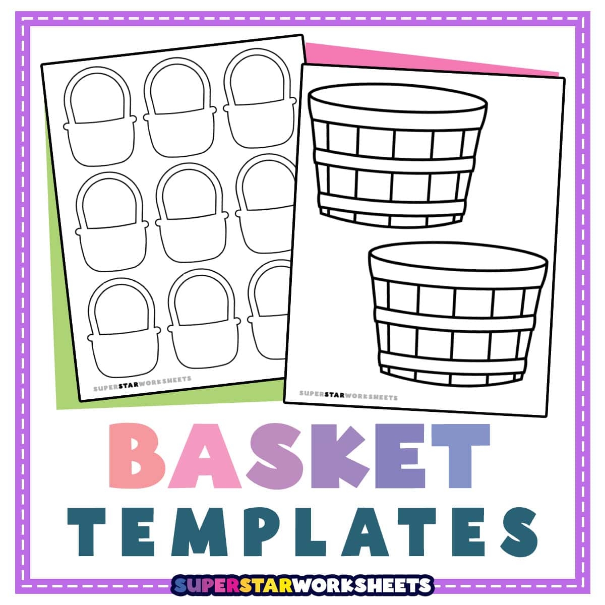 Basket Template Free Printables Superstar Worksheets