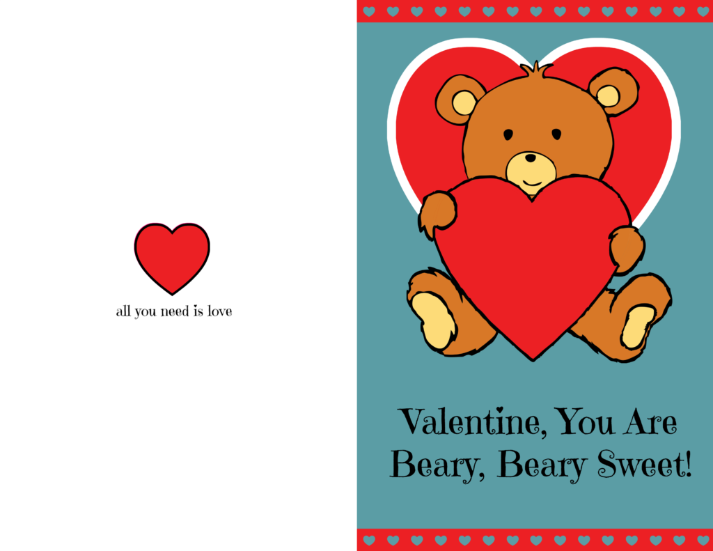 Beary Cute Valentine s Day Card Printable Whispered Inspirations Beary Cute Valentine s Day Card Printable Whispered Inspirations