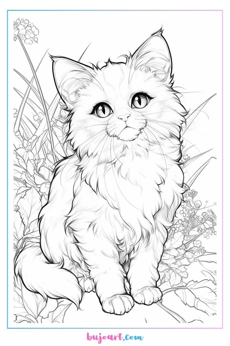 printable coloring pages of cats