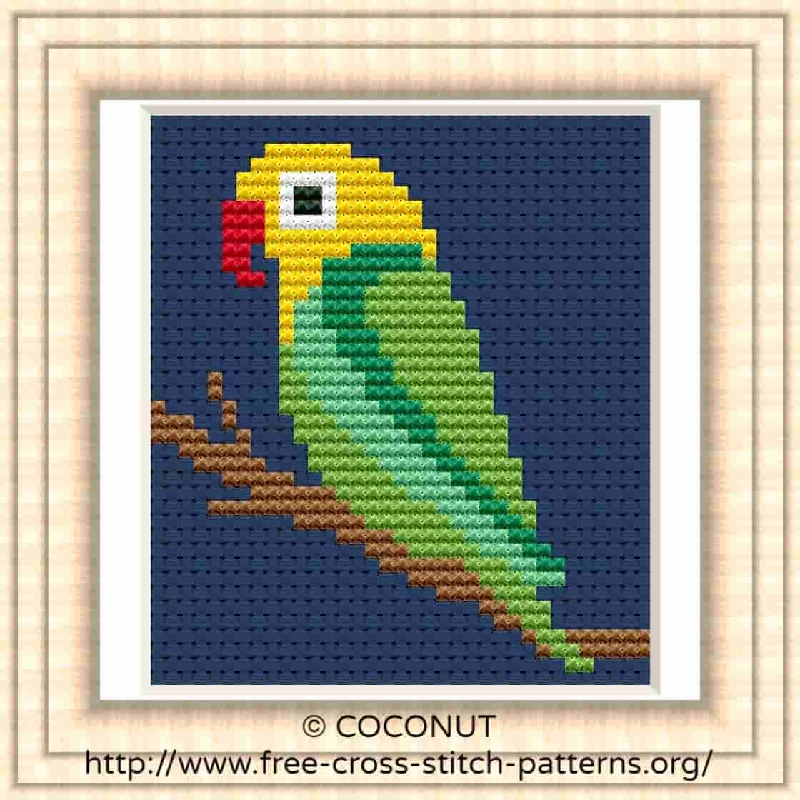 BIRD 19 FREE AND EASY PRINTABLE CROSS STITCH PATTERN