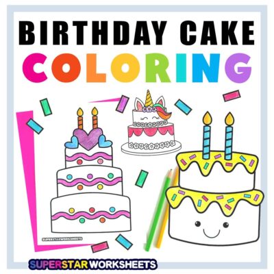 Birthday Cake Coloring Pages Free Printables Superstar Worksheets