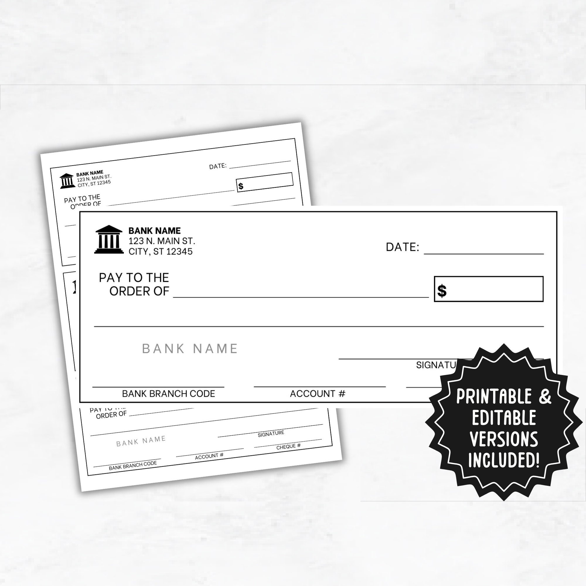 blank check template printable