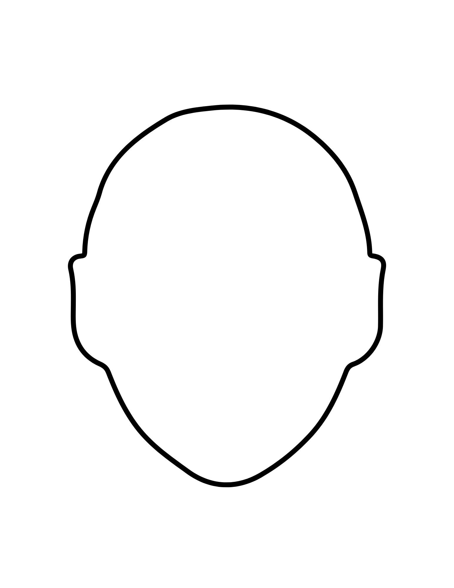 Blank Face Template For Drawing Portraits Etsy