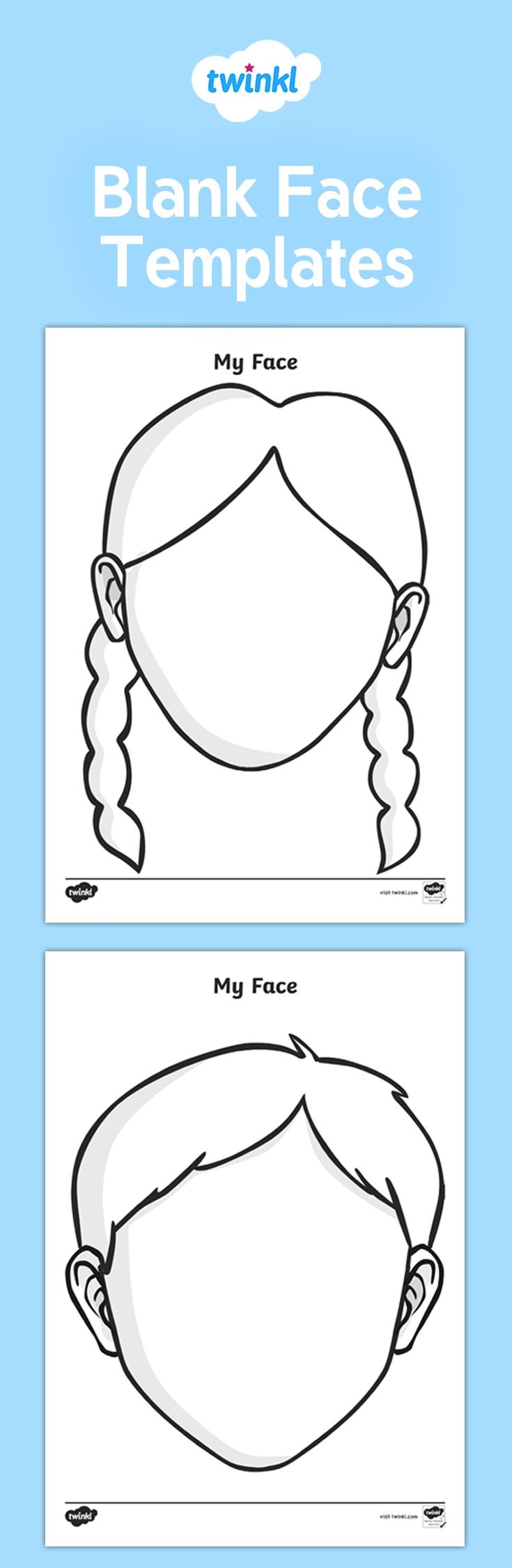 Blank Face Templates Free Printable  Blank Face Templates Free Printable
