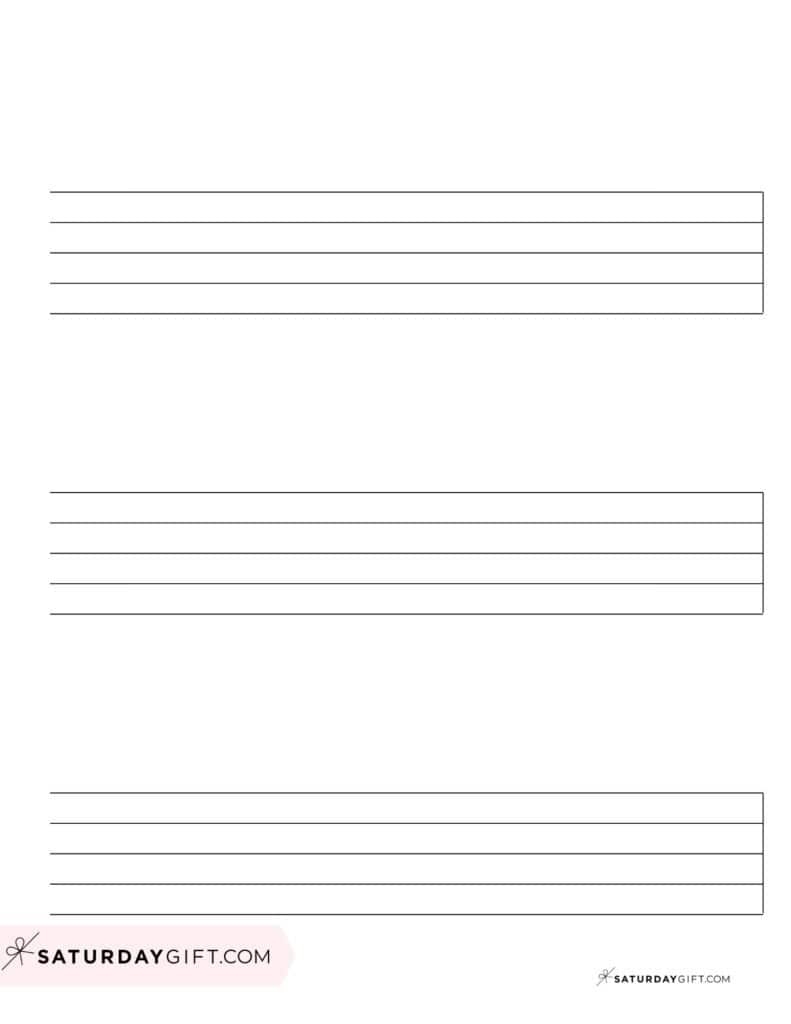 Blank Sheet Music 100 Free Printable Staff Paper Templates SaturdayGift