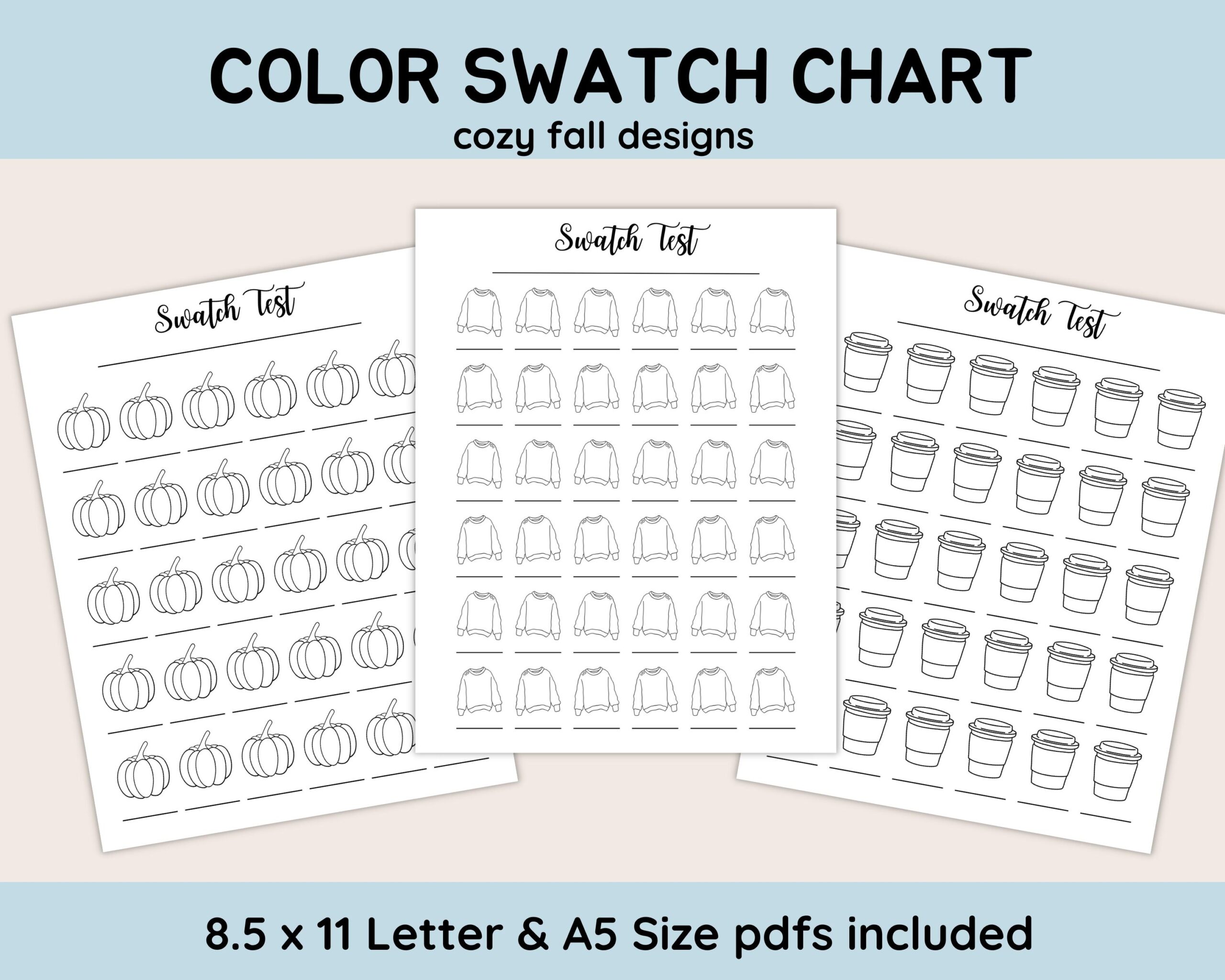 Blank Swatch Chart For Alcohol Markers Printable Marker Swatch Page Blank Color Chart For Markers Color Swatch Template Page For Pens Etsy