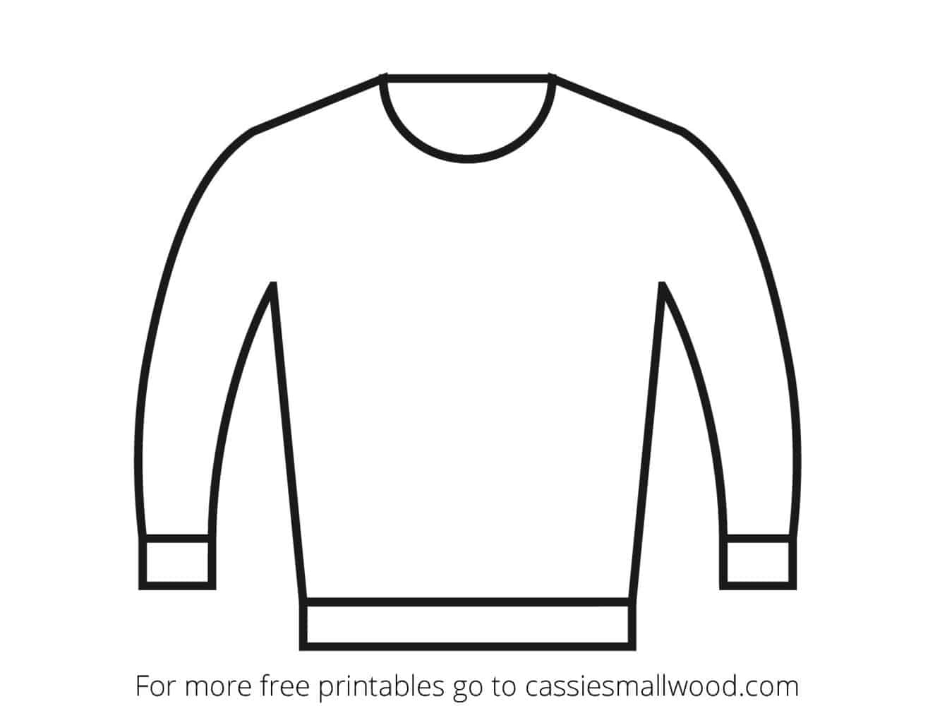 Blank Ugly Sweater Template Cassie Smallwood