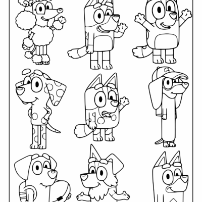 Bluey Coloring Pages 45 Free Printable PDF