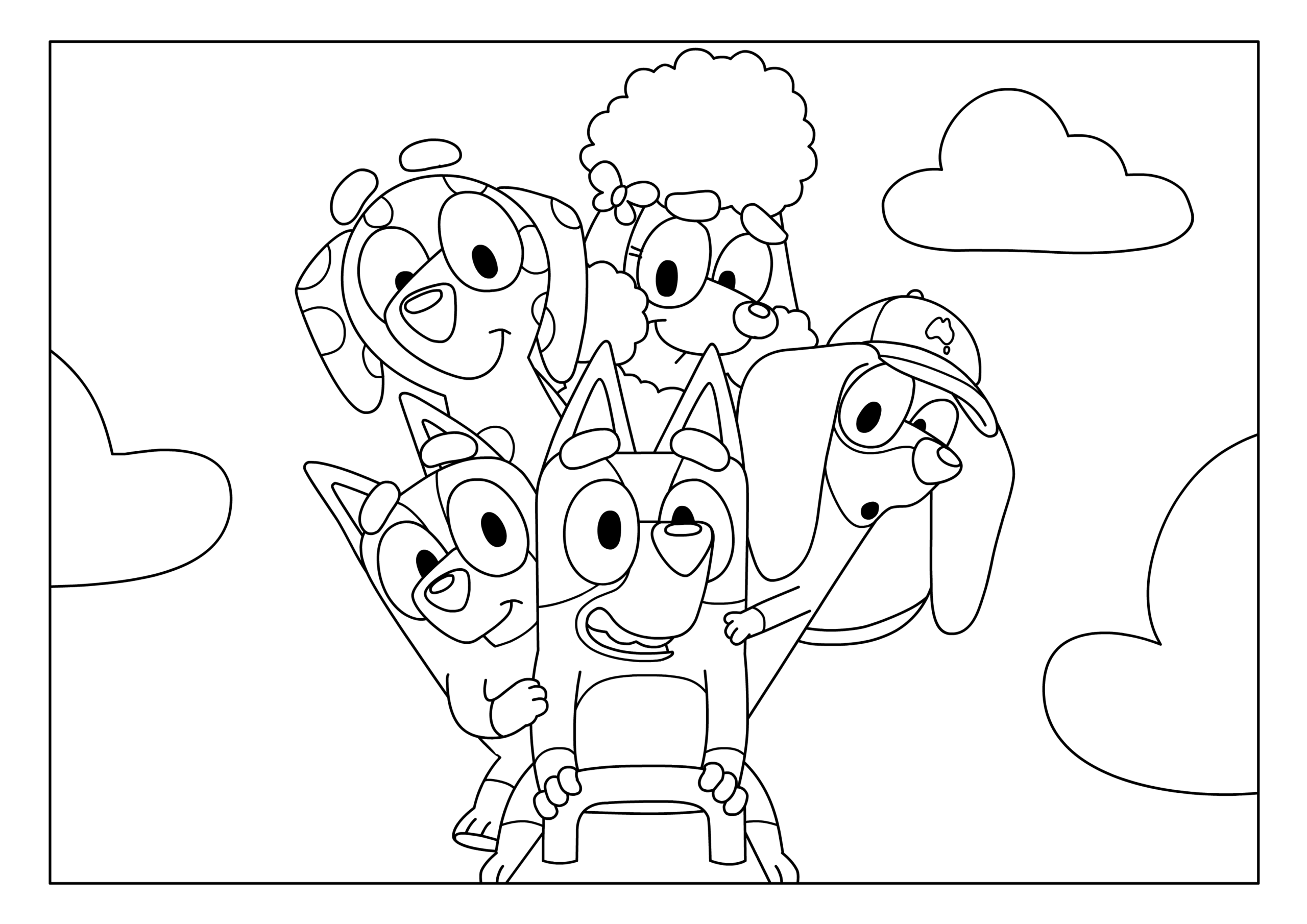Bluey Friends Colouring Sheets Bluey Official Website