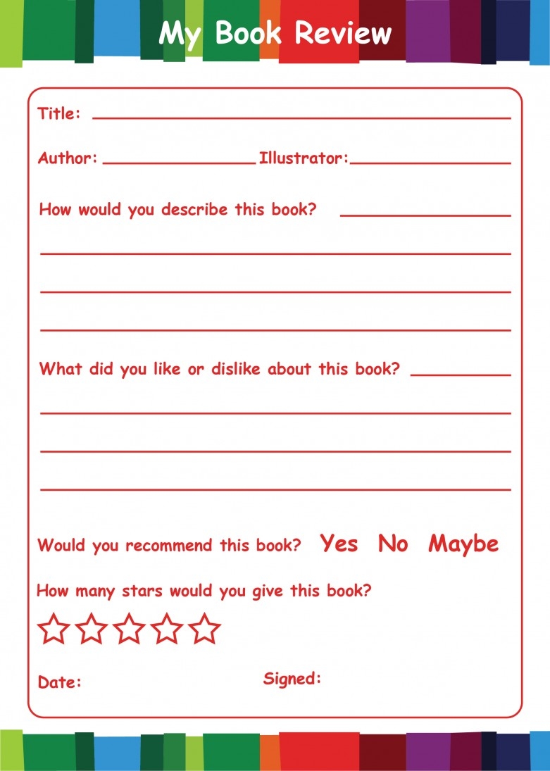 Book Review Template Toppsta