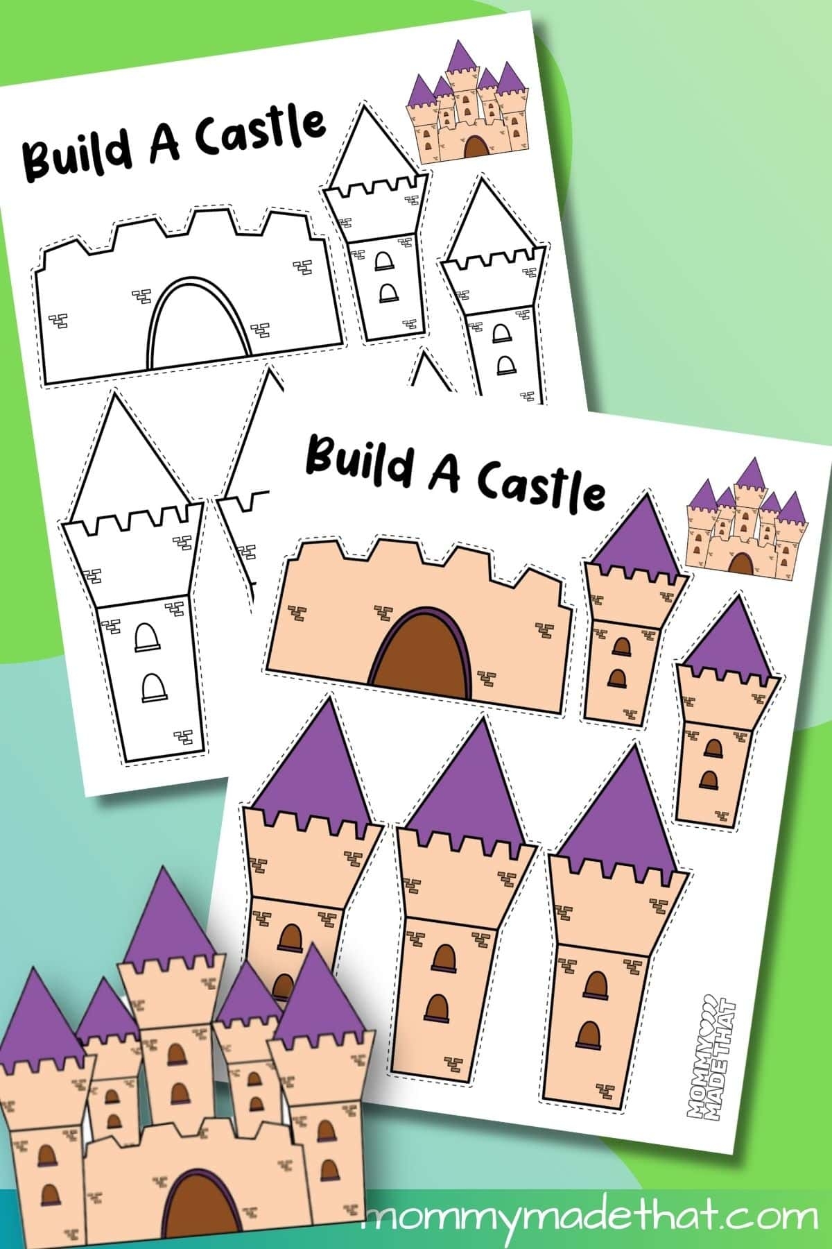 Build A Castle Craft Free Printable  Build A Castle Craft Free Printable