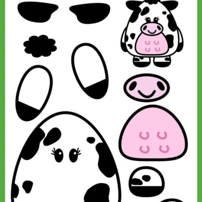 Build A Cow Holstein Dairy Cow Bull Free Printable Templates