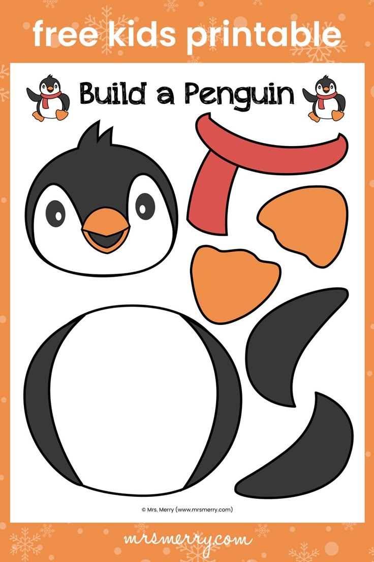 penguin template printable