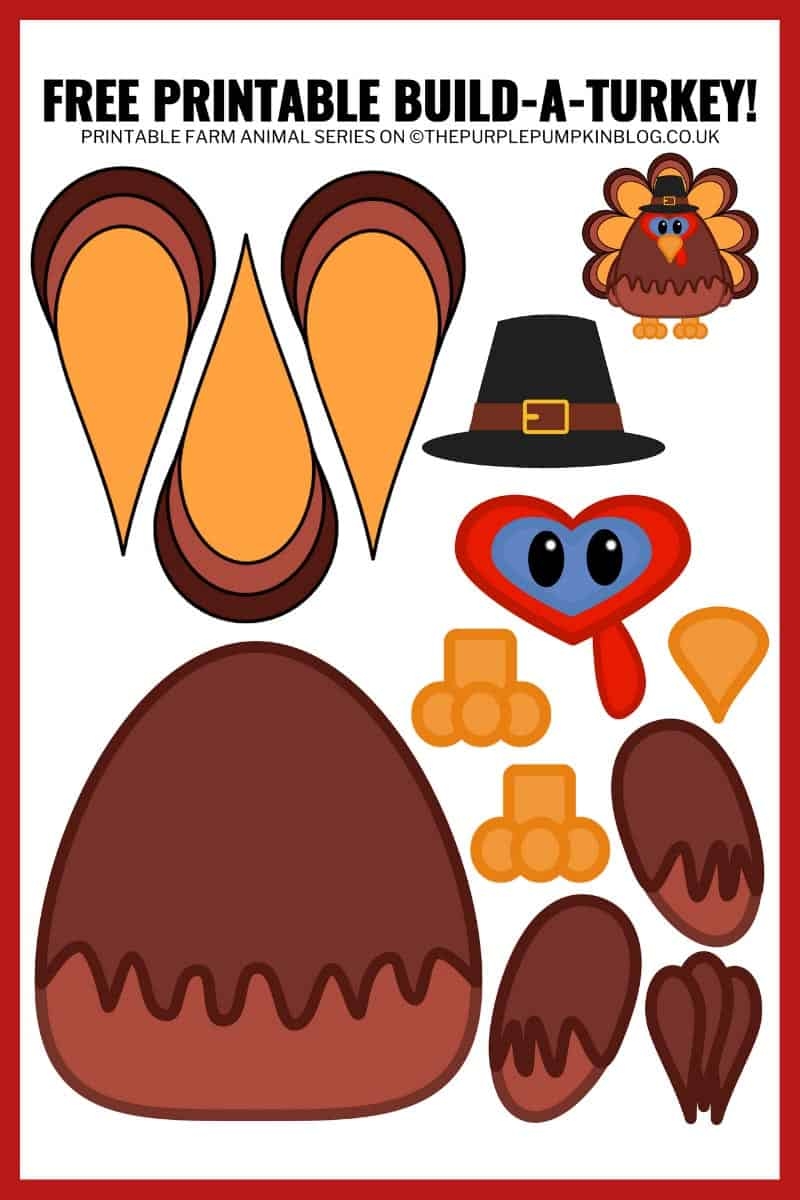 Build A Turkey Free Printable Paper Turkey Template Build A Turkey Free Printable Paper Turkey Template