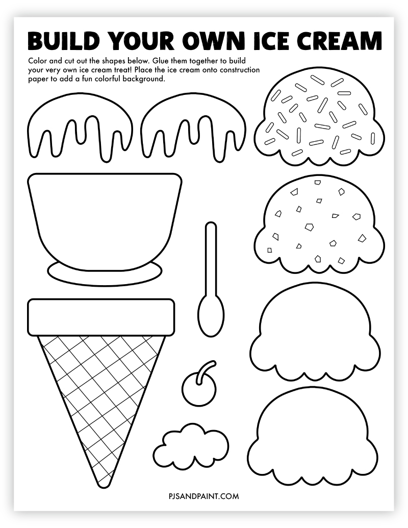 ice cream template printable