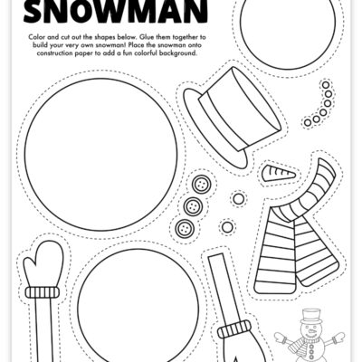 Build Your Own Snowman Free Printable Pjs And Paint