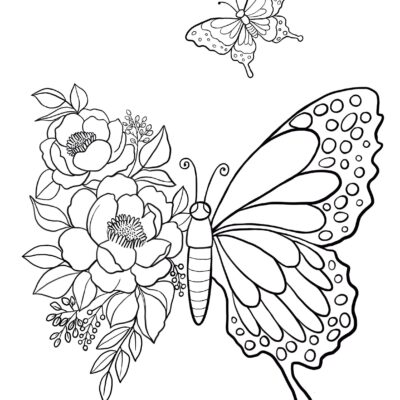 Butterfly Printable Coloring Sheet Coloring Pages Kids Coloring Pages Kids Summer Activity Butterfly Pictures Etsy