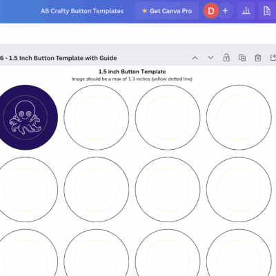 Button Template In 4 Sizes Free Download AB Crafty