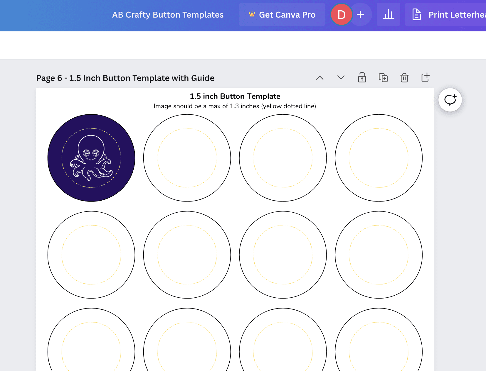 Button Template In 4 Sizes Free Download AB Crafty Button Template In 4 Sizes Free Download AB Crafty