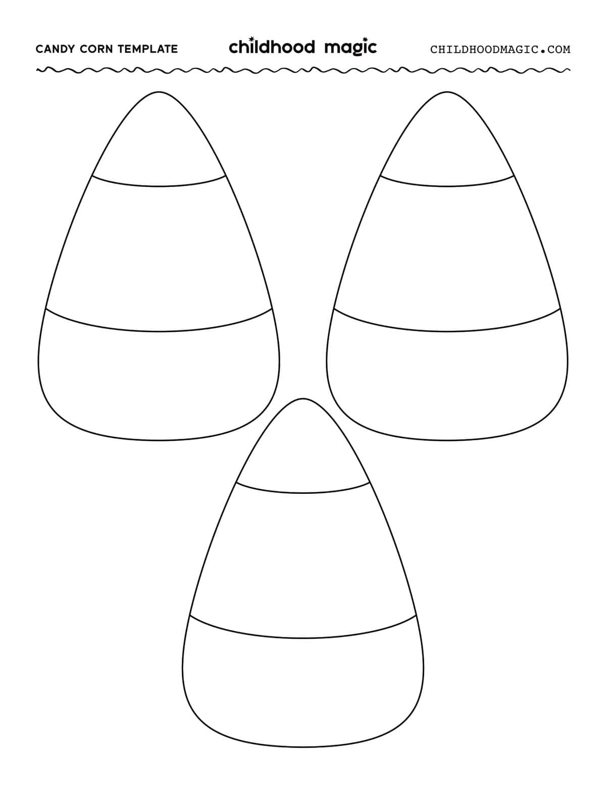 Candy Corn Template Free Printable Childhood Magic