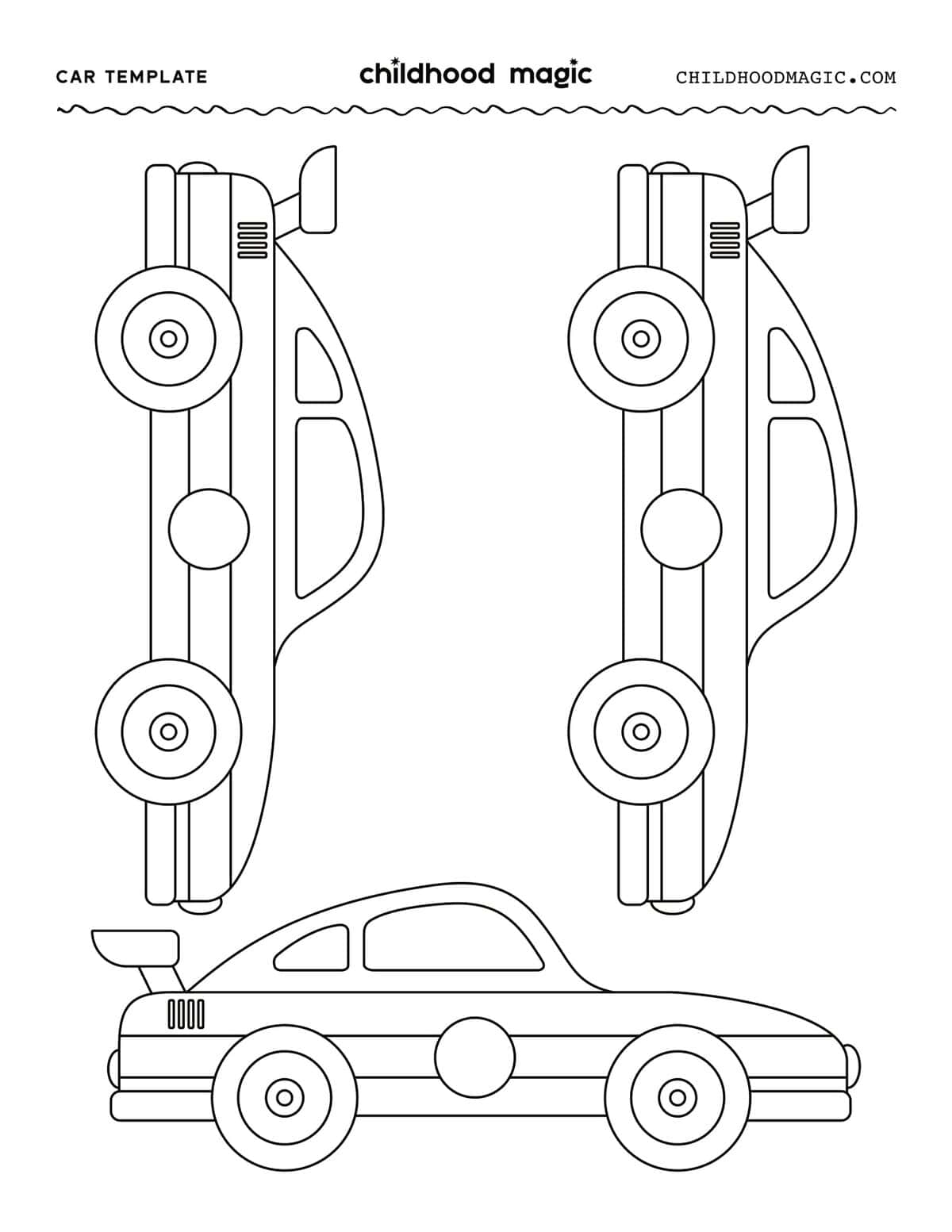 Car Template Free Printable Childhood Magic