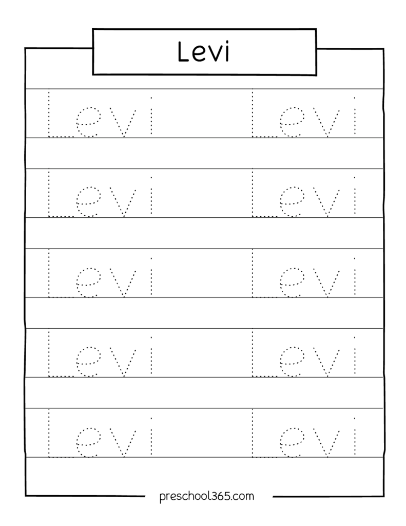 free printable name tracing