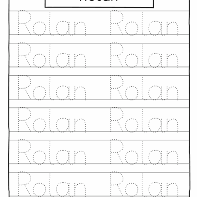 Carson Sadie Levi Rolan Madelyn Name Tracing Sheet