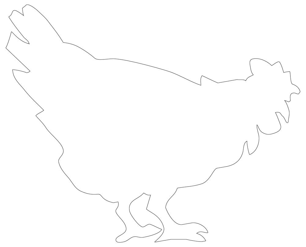 Chicken Hen Template Free Printable Coloring Page Chicken Hen Template Free Printable Coloring Page