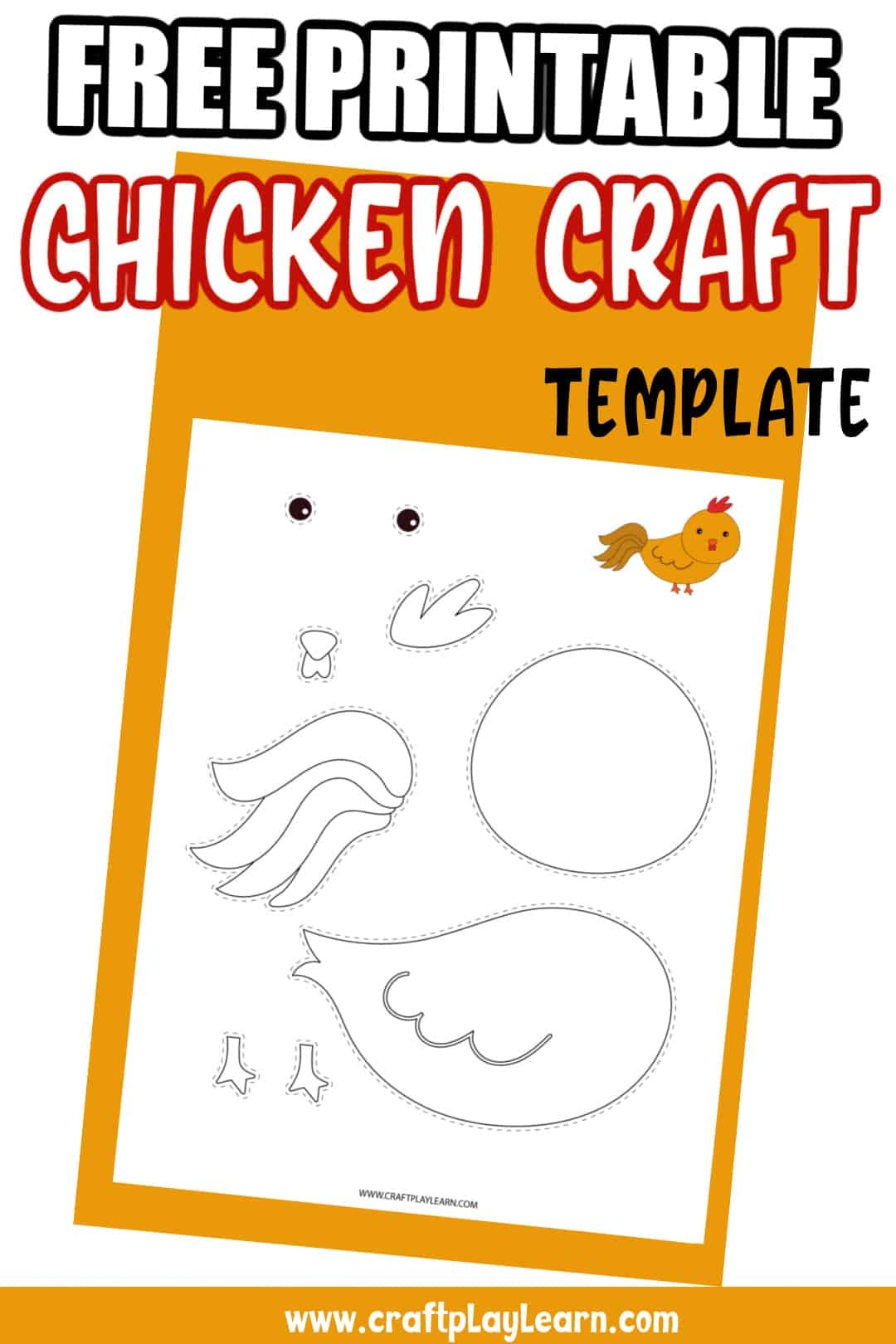 Chicken Template Printable For Kids Plus Chicken Craft Ideas Craft Play Learn