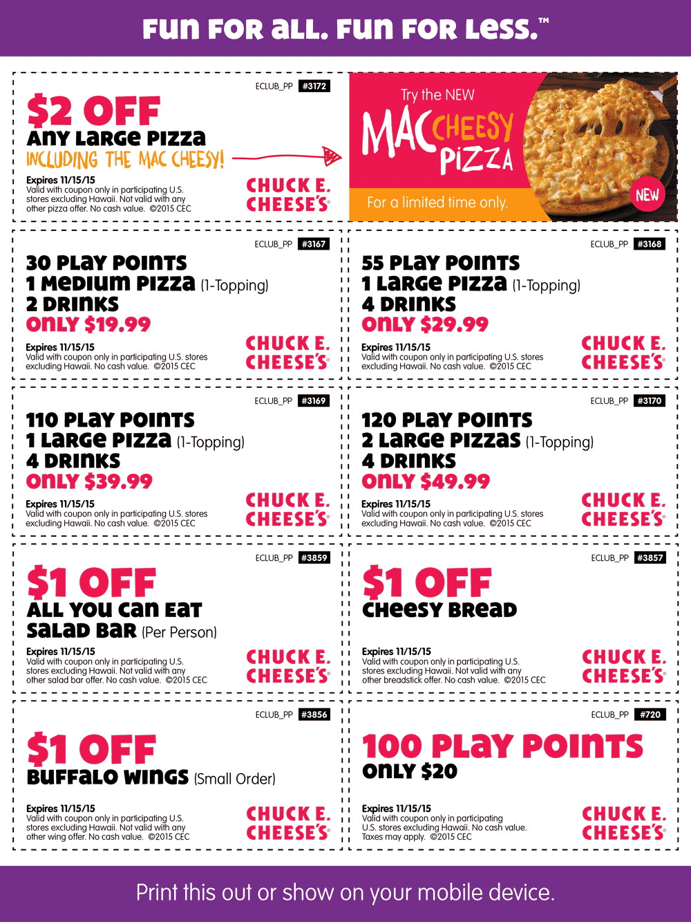 Chuck E Cheese September 2025 Coupons And Promo Codes  Chuck E Cheese September 2025 Coupons And Promo Codes