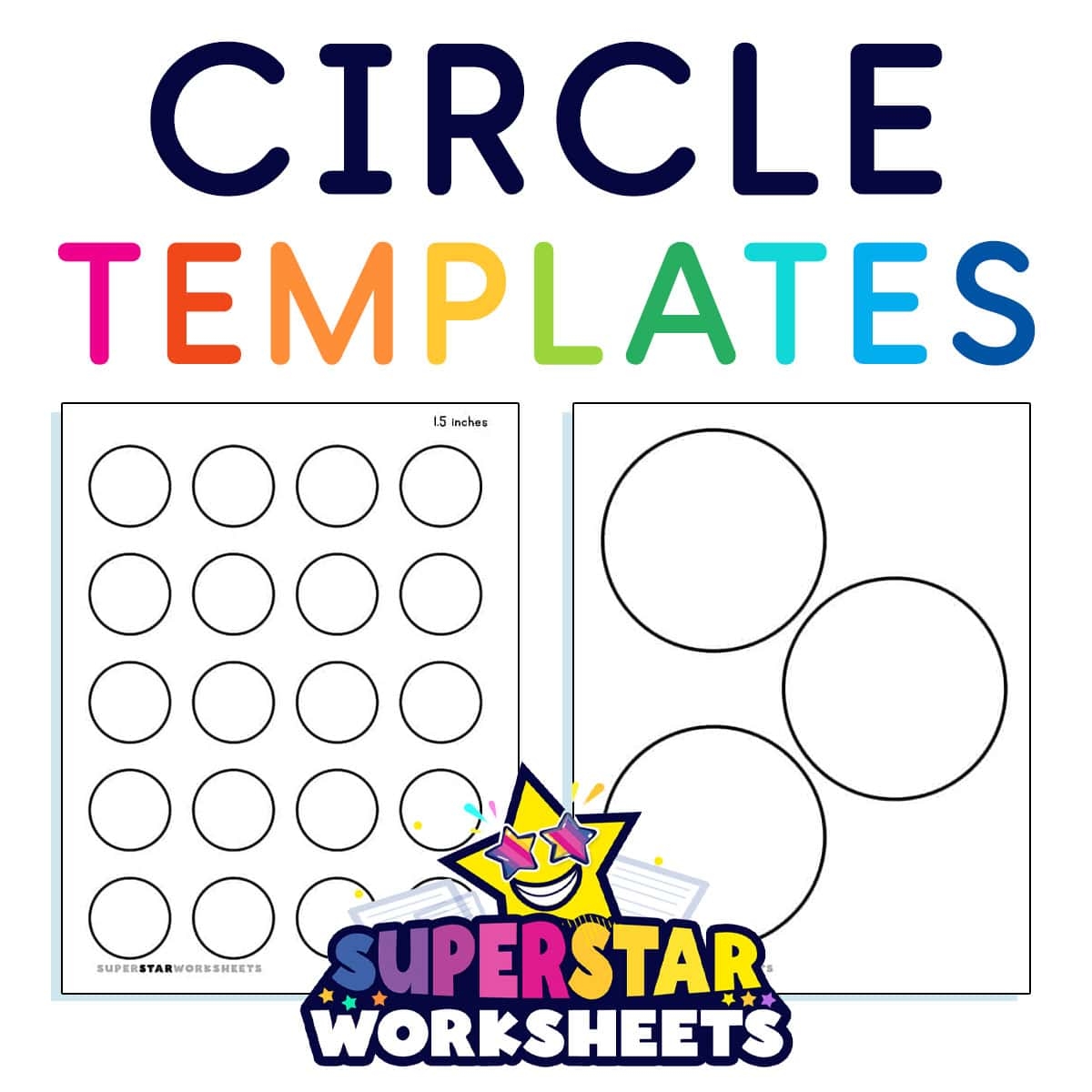 Circle Template Free Printables Superstar Worksheets