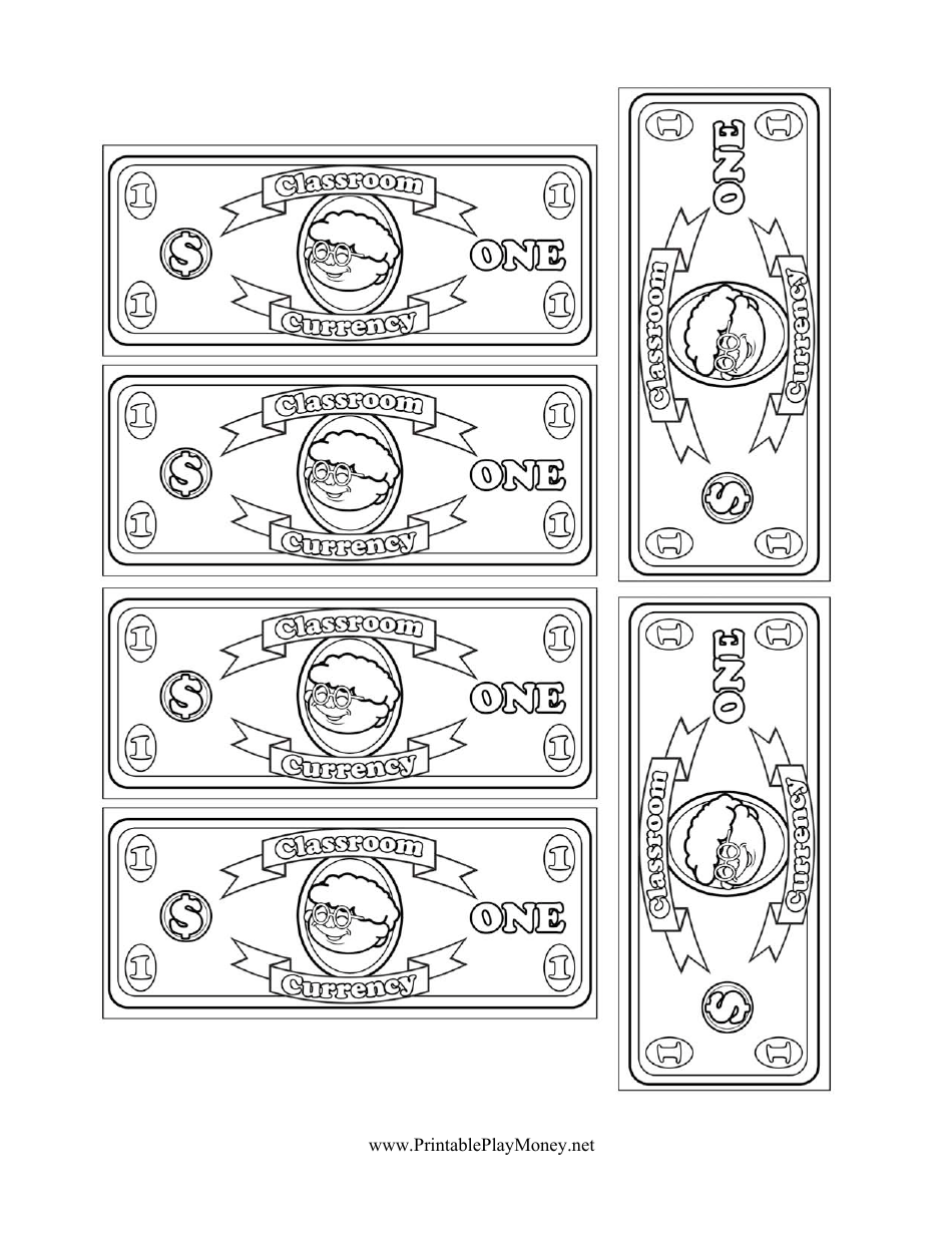 Classroom Currency One Dollar Bill Template Download Printable PDF Templateroller Classroom Currency One Dollar Bill Template Download Printable PDF Templateroller