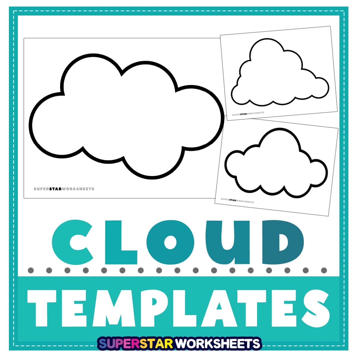 cloud template printable