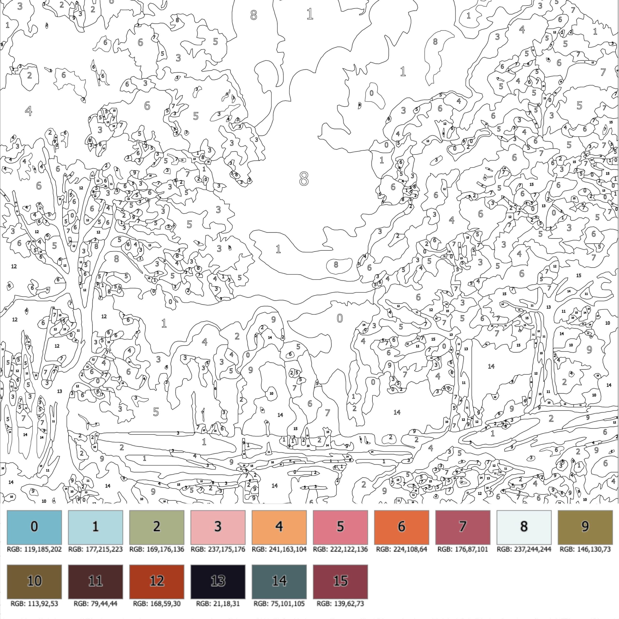 Color By Number For Adult Paint By Number Printable Beauty Landscape Coloring Pages sheets Digital Download advanced Detailed Book 441 Etsy Israel Color By Number For Adult Paint By Number Printable Beauty Landscape Coloring Pages sheets Digital Download advanced Detailed Book 441 Etsy Israel