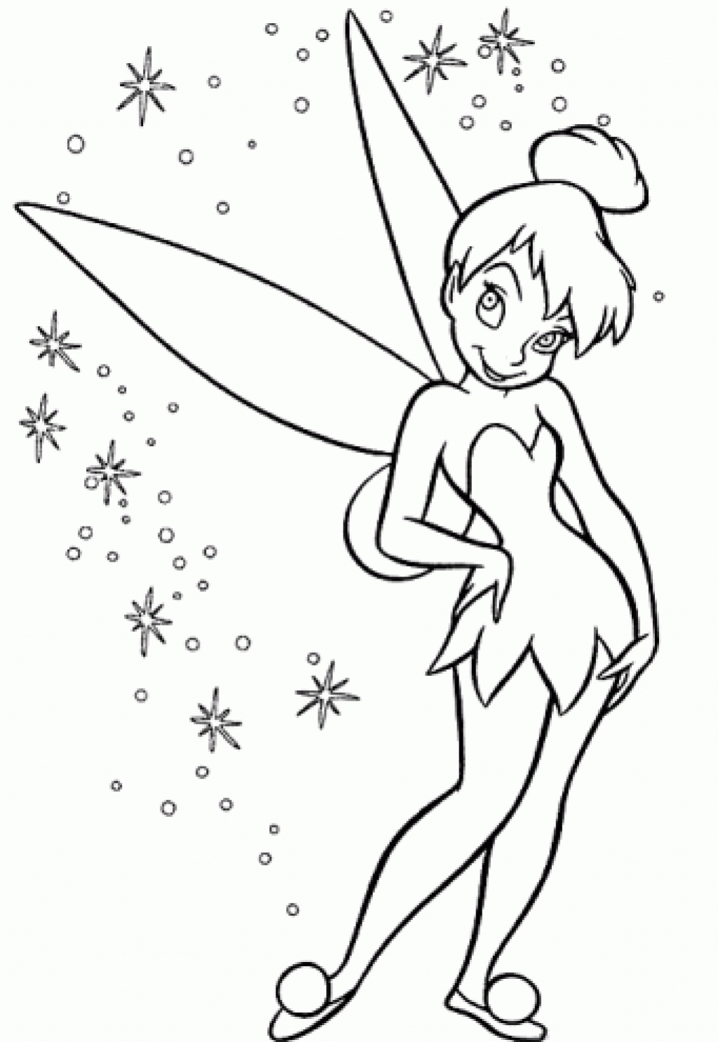 Coloring Pages Free Printable Tinkerbell Coloring Pages