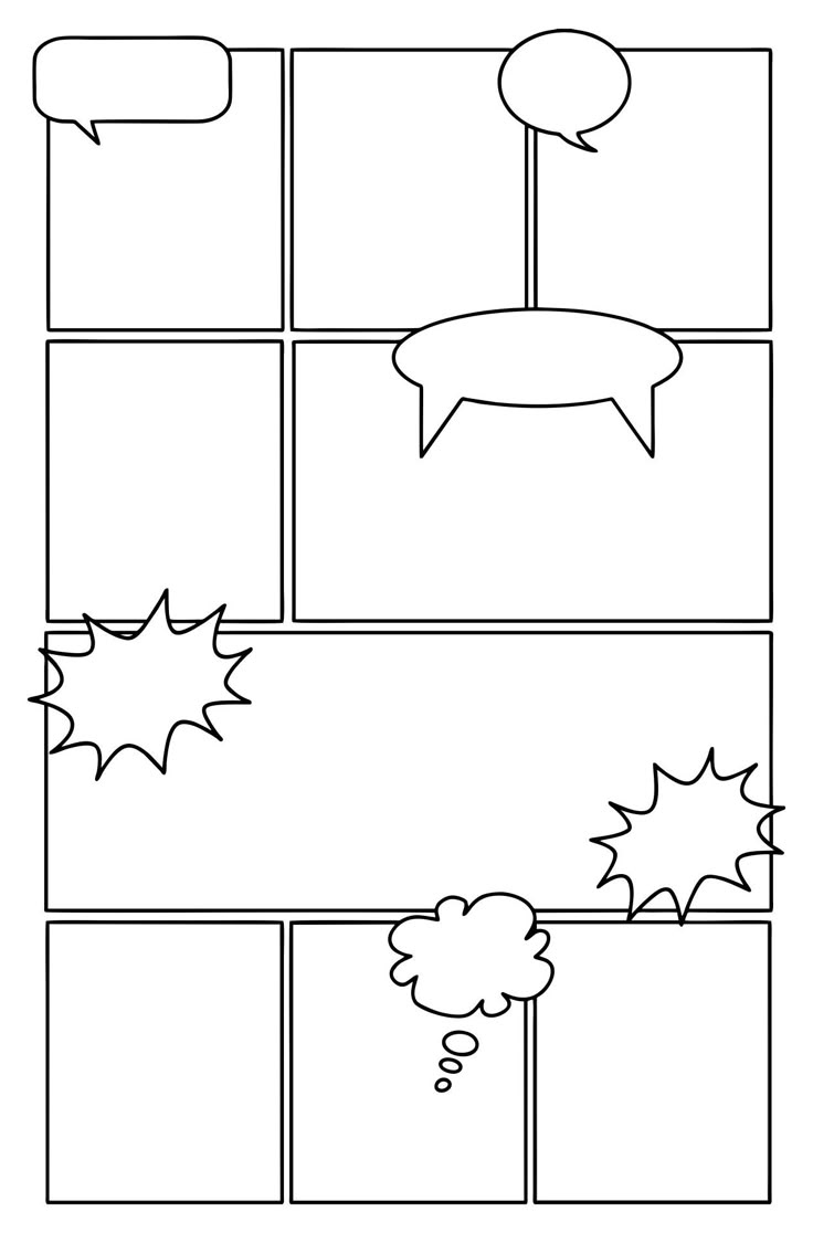 comic strip template printable