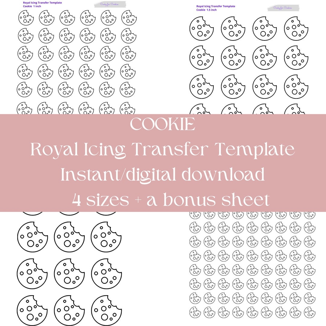 Cookie Royal Icing Transfer Template Etsy