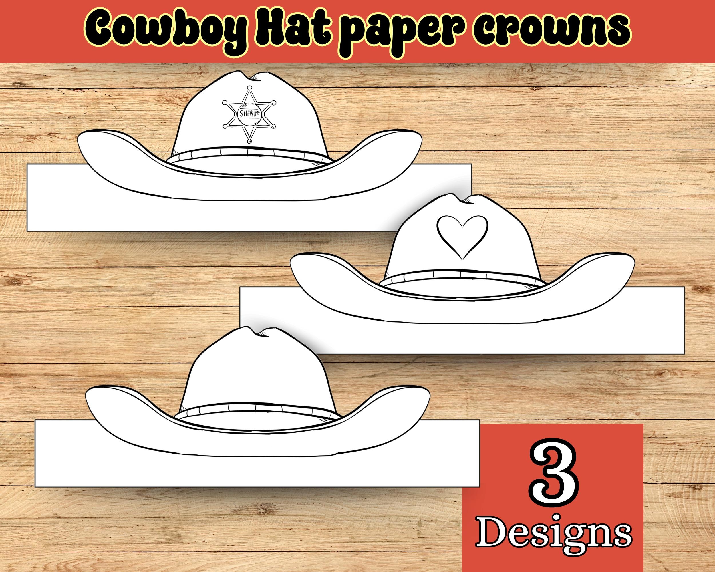 Cowboy Hat Paper Crown Sheriff Hat Cowgirl Hat Coloring Craft For Kids Activity Printable Instant Download Etsy Cowboy Hat Paper Crown Sheriff Hat Cowgirl Hat Coloring Craft For Kids Activity Printable Instant Download Etsy