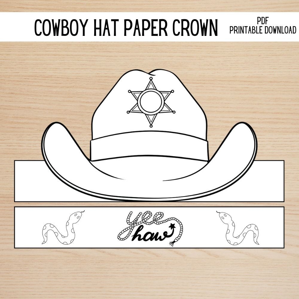 cowboy hat printable template