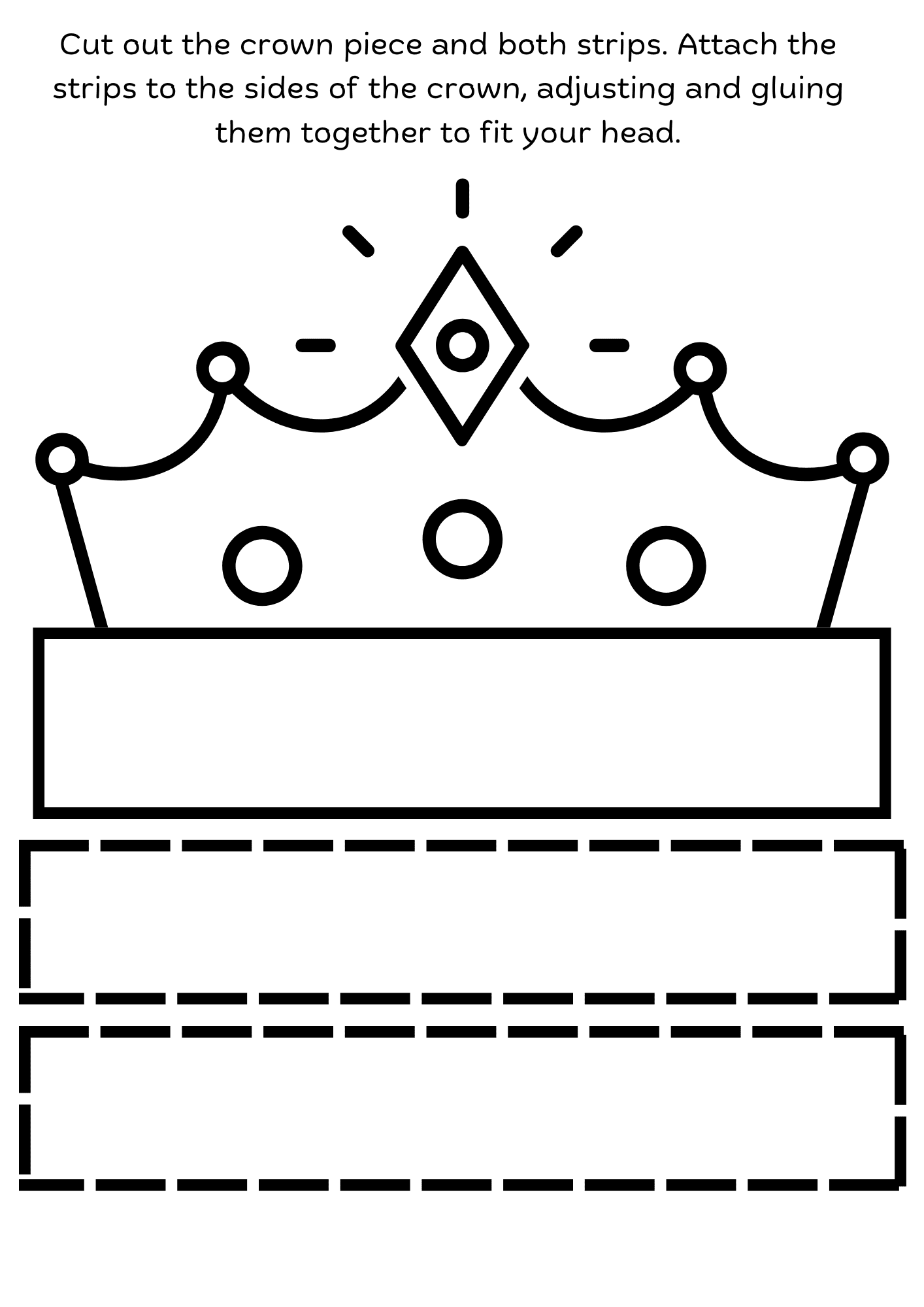 printable crown craft template printable crown craft template