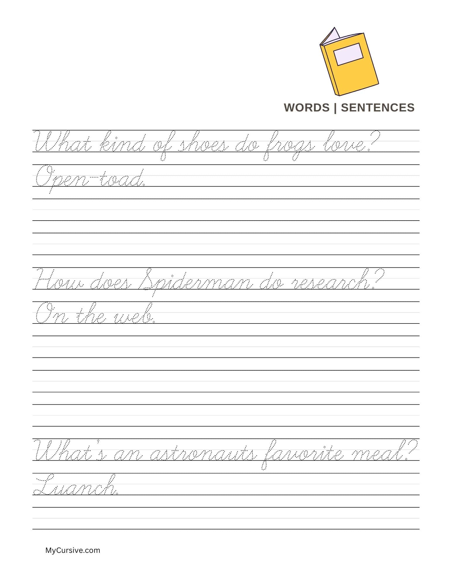 Cursive Sentences Free Worksheets For Sentences And Paragraphs Cursive Sentences Free Worksheets For Sentences And Paragraphs