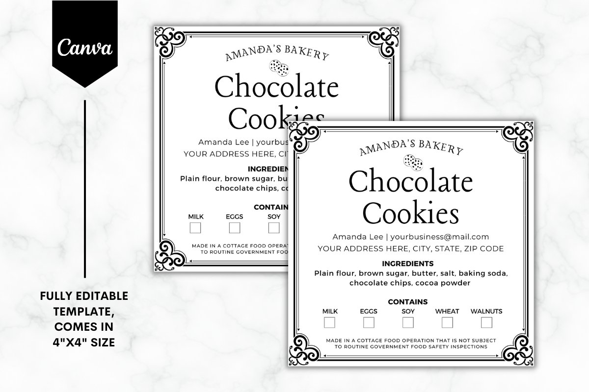 Custom Cottage Law Labels Canva Template Classic Custom Cottage Law Labels Canva Template Classic