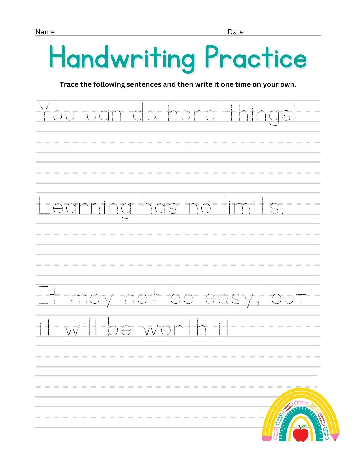 Customize 130 Handwriting Practice Worksheets Templates Online Canva