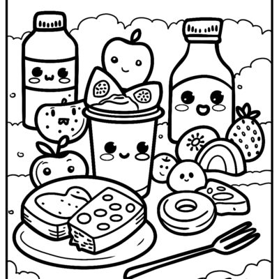 Cute Food Coloring Pages Free Coloring Pages