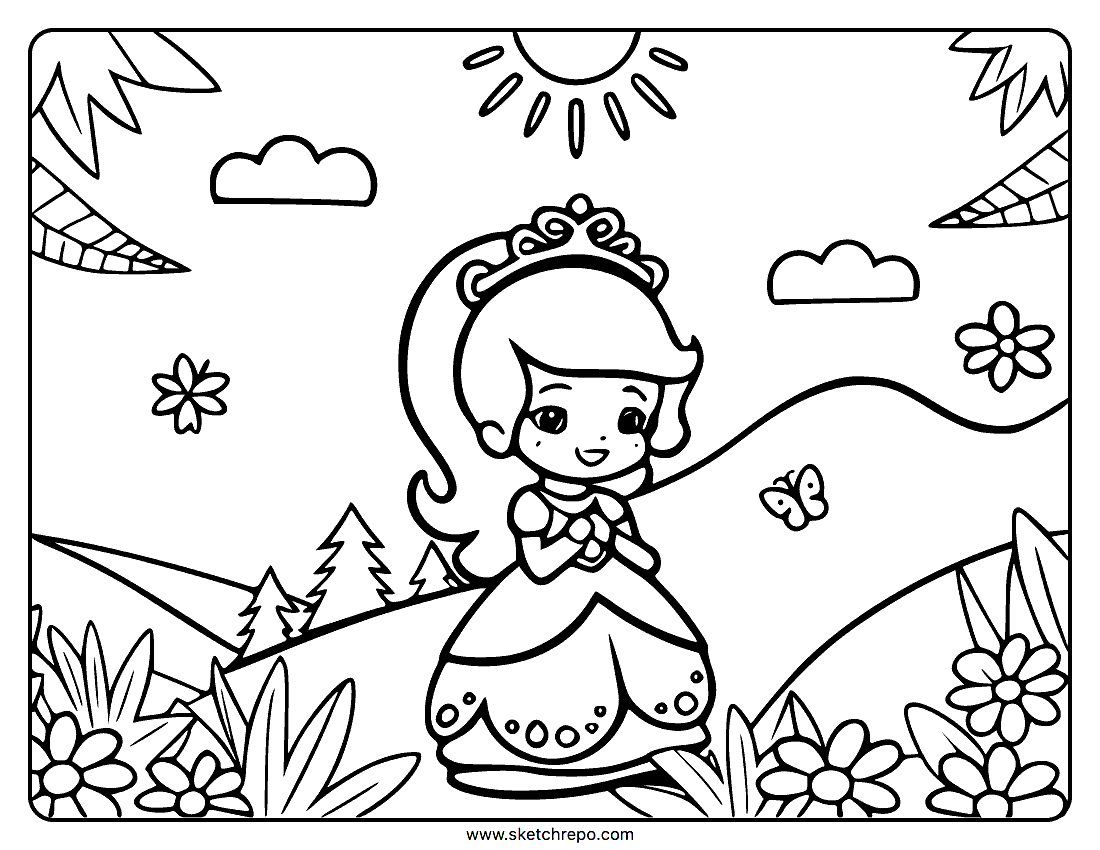 princess coloring pages printable