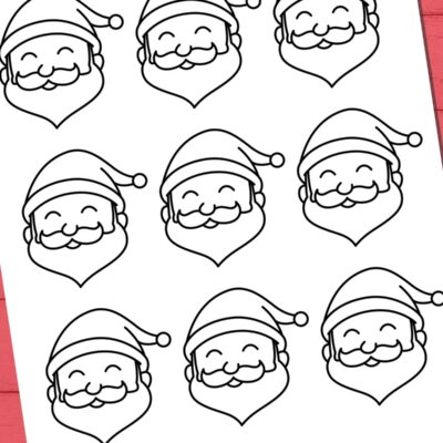 Cute Santa Face Templates Free Printables
