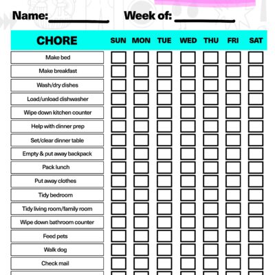 Daily Chores For Teens And Tweens Mydoh